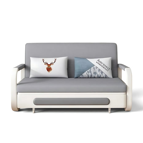 Modern Linen Cotton Sofa Bed With Storage / Ruchi