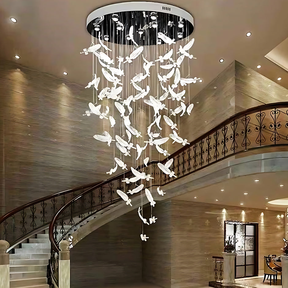 Modern Long Leaf Style LED Chandelier / Ruchi