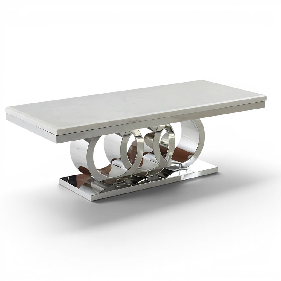 Modern Marble Rectangular Coffee Table / Ruchi