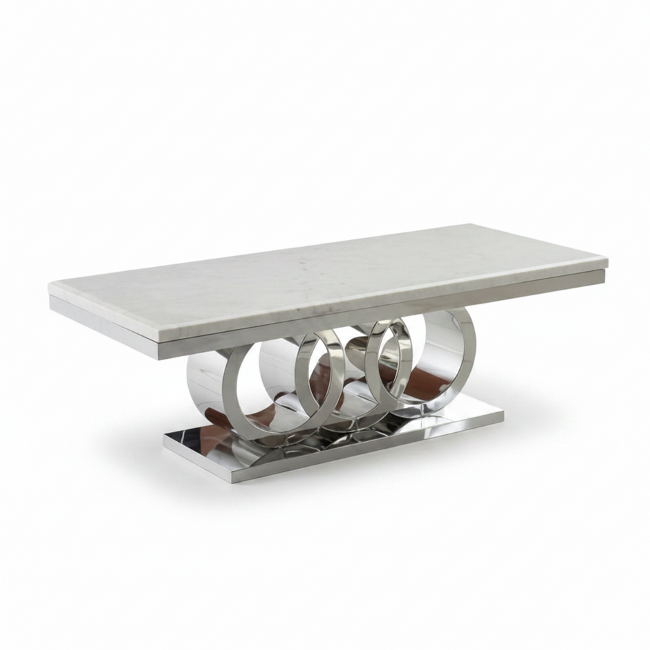 Modern Marble Rectangular Coffee Table / Ruchi
