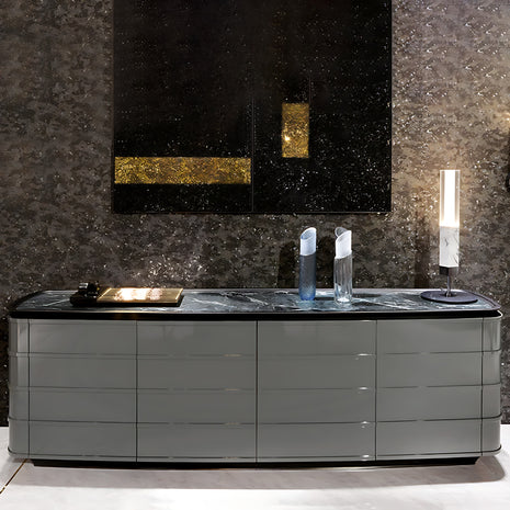 Modern Marble Top Buffet Table With Storage / Ruchi