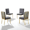 Modern Multicolor Velvet Dining Chairs Set of 4 / Ruchi