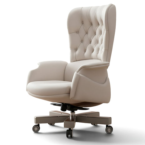 Modern Reclining Leather Ergonomic Office Chair / Ruchi