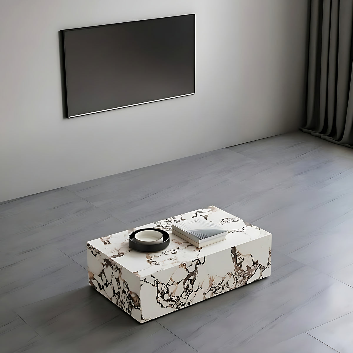 Modern Rectangular Marble Coffee Table / Ruchi