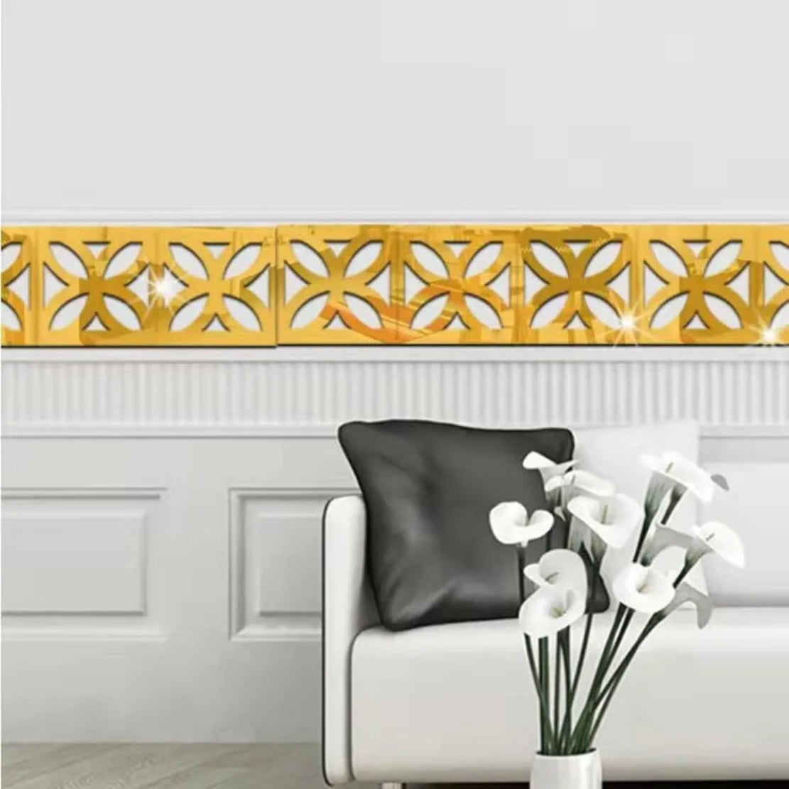 Modern Reflective Wall Sticker For Living Room / Ruchi