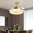 Modern Remote Control LED Ceiling Fan Light / Ruchi