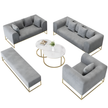 Modern Velvet Wooden Sofa Set / Ruchi
