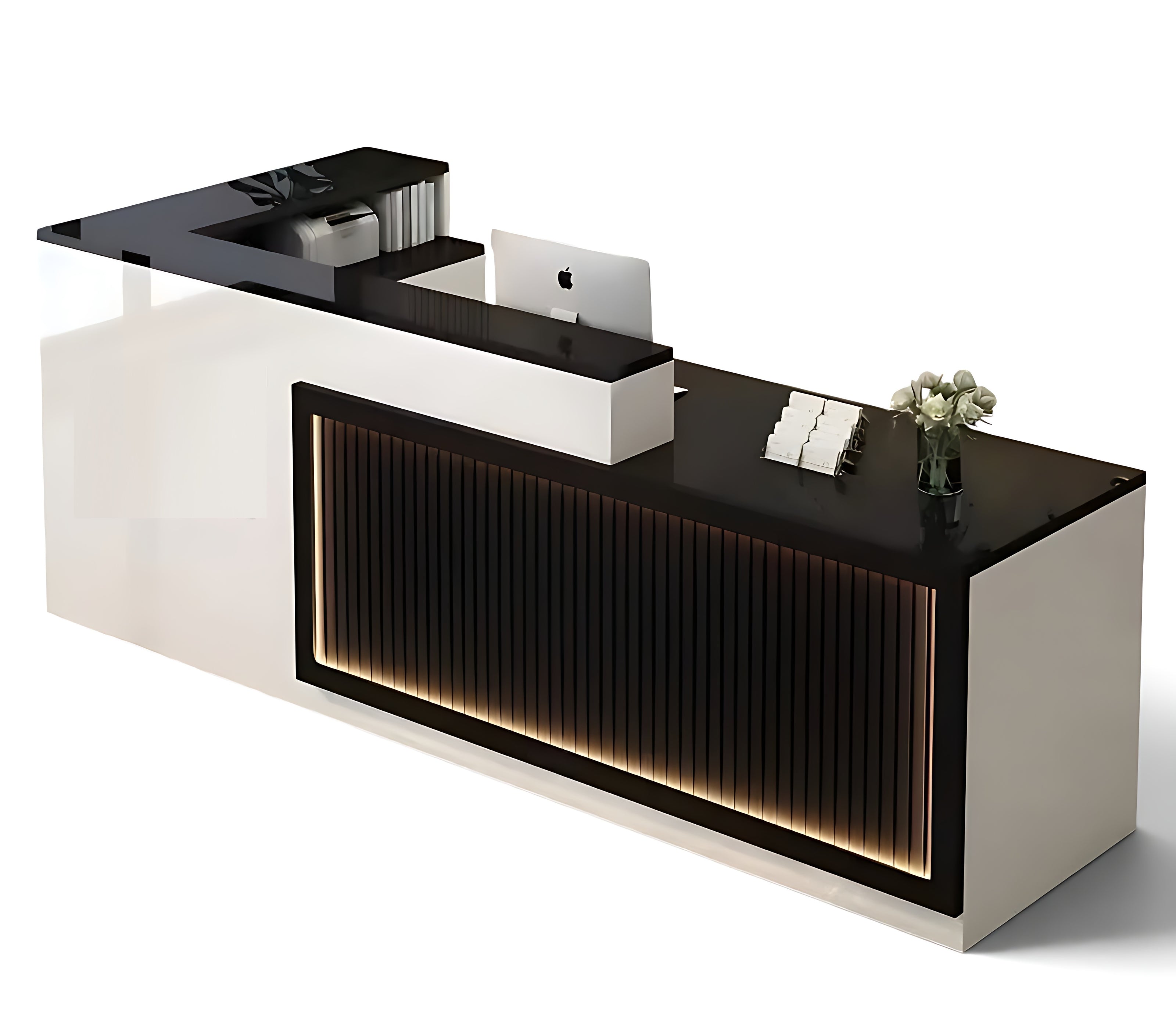 Modern Wooden LED Reception Desk / Ruchi