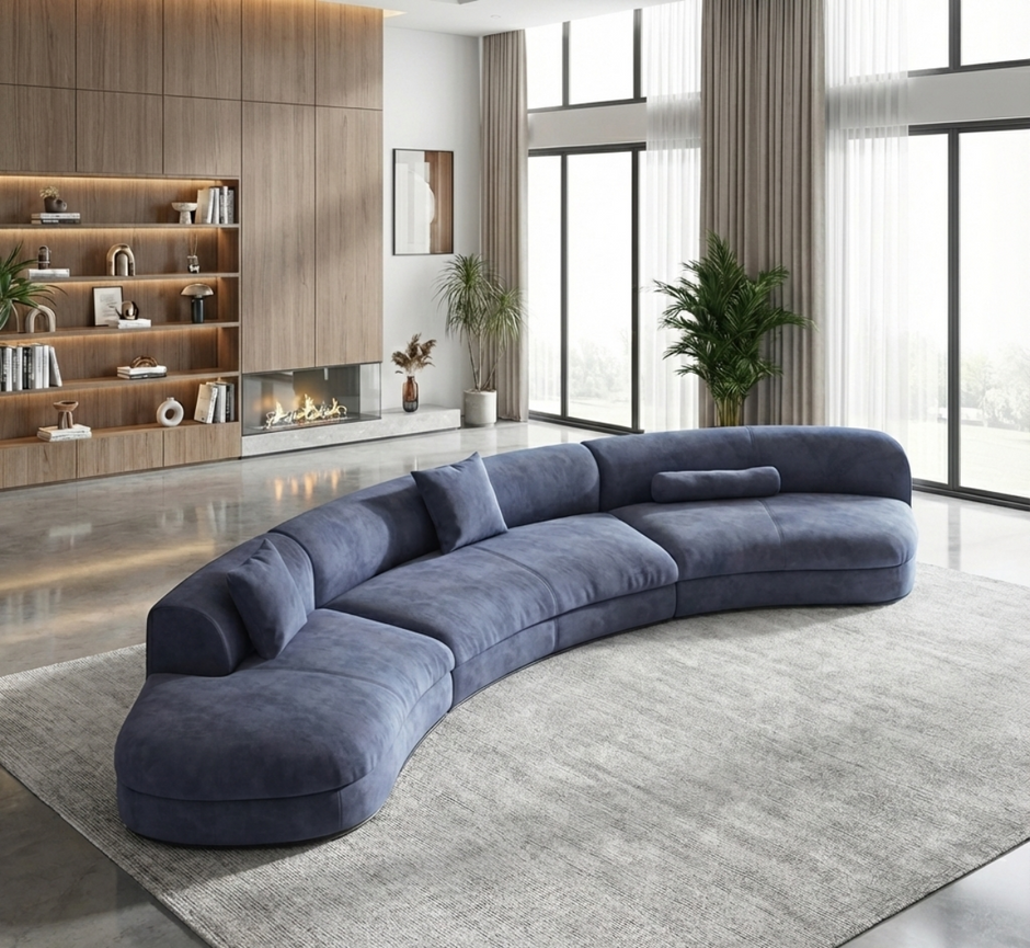 Modular Sectional Sofa With Fabric Upholstery / Ruchi