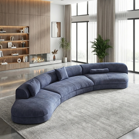 Modular Sectional Sofa With Fabric Upholstery / Ruchi