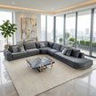 Modular Velvet L-Shaped Sectional Sofa / Ruchi