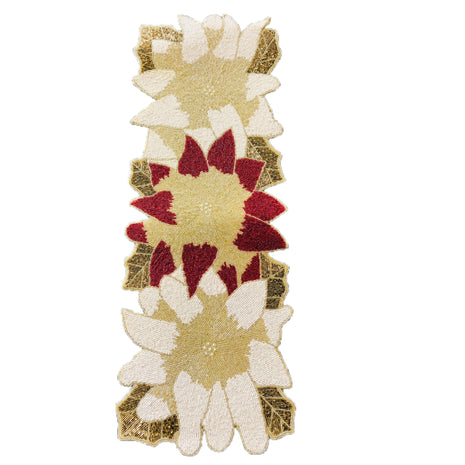 Multicolor Leaf Pattern Beaded Runner / Ruchi