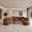 Multicolor U-Shaped Leather Sectional Round Sofa / Ruchi