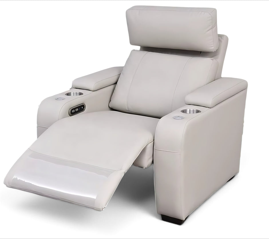 Multifunctional Theater LED Leather Power Recliner Sofa / Ruchi
