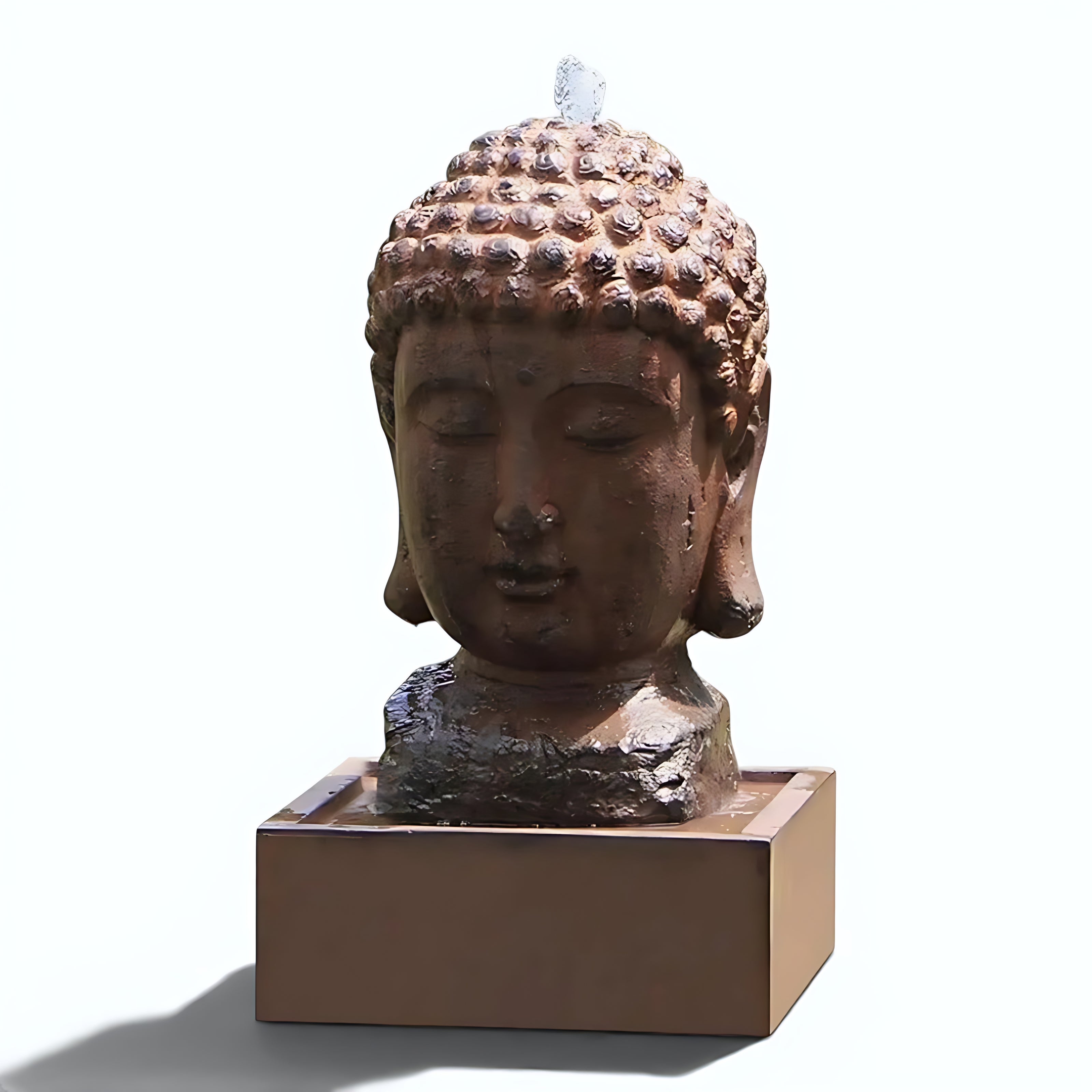 Outdoor Indoor Polyresin Fiberglass LED Buddha Water Fountain / Ruchi
