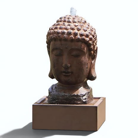 Outdoor Indoor Polyresin Fiberglass LED Buddha Water Fountain / Ruchi