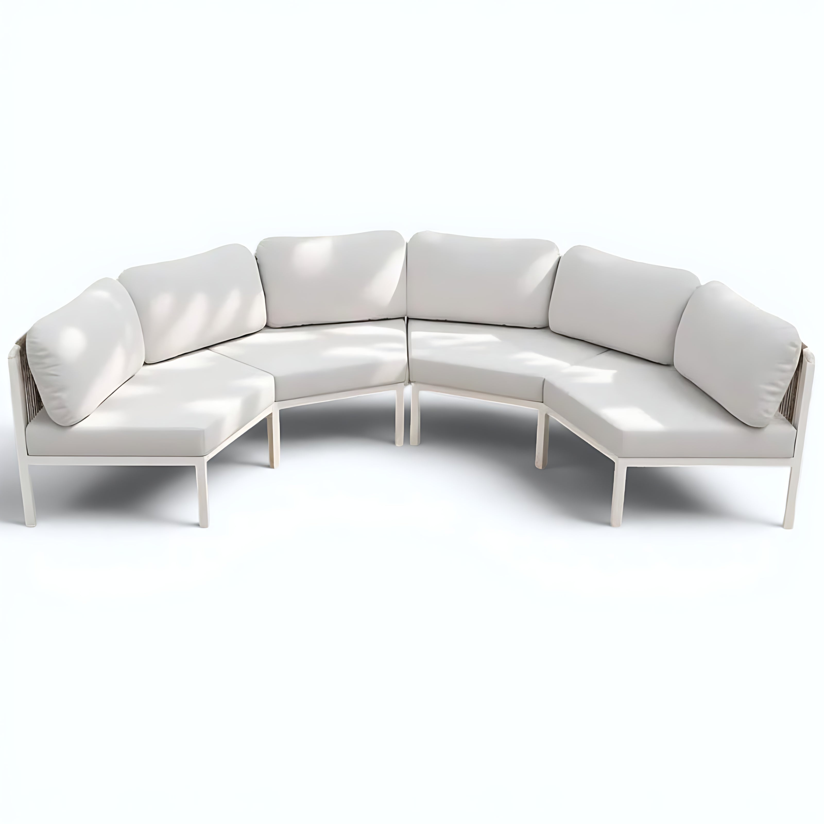 Outdoor Patio Semi-Circular Fabric Sectional Sofa / Ruchi