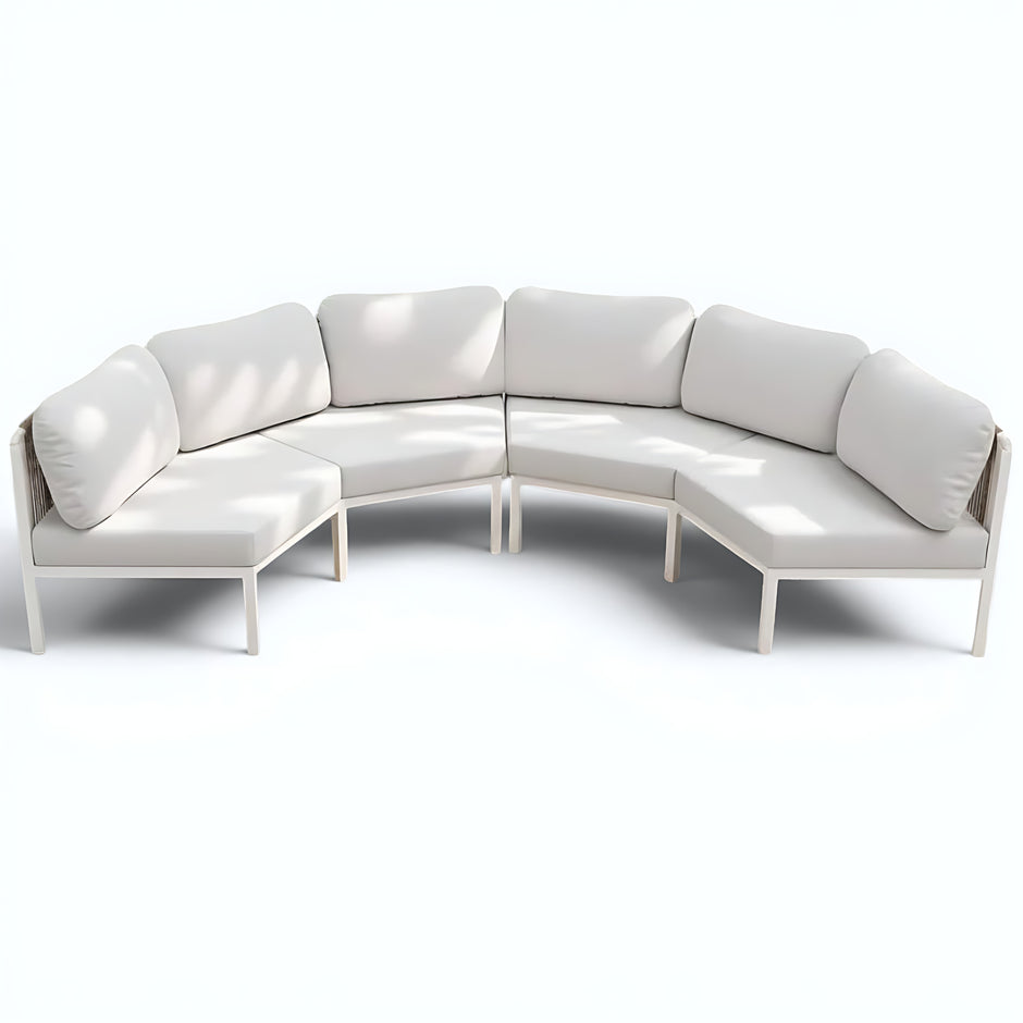 Outdoor Patio Semi-Circular Fabric Sectional Sofa / Ruchi
