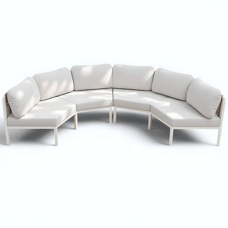 Outdoor Patio Semi-Circular Fabric Sectional Sofa / Ruchi