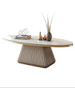 Oval Marble Top Modern Coffee Table / Ruchi