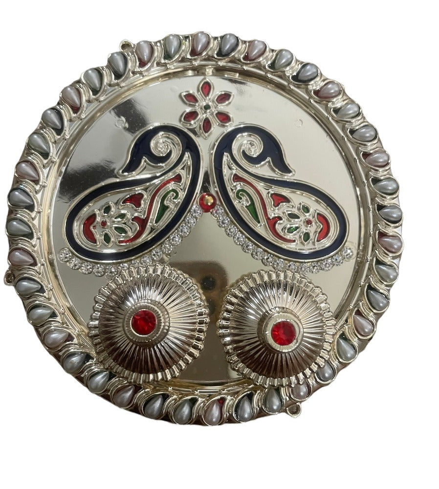 Traditional Set Of Raksha Bandhan Thali, Rakhi And Lumba / Ruchi
