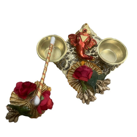 Ganesha Designed Lumba Rakhi Thali Set / Ruchi