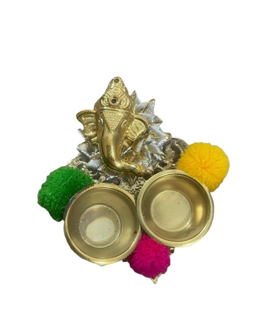 Lord Ganesha Rakhi Lumba And Thali Set / Ruchi