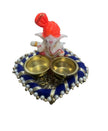 Raksha Bandhan Ganesha Thali Set With 2 Rakhi / Ruchi