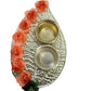 1 Set Of Floral Decorated Silver Finished Raksha Bandhan Thali With Rakhi / Ruchi