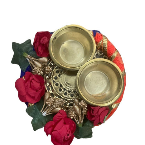 Lumba Rakhi Metal Thali Set For Brother / Ruchi