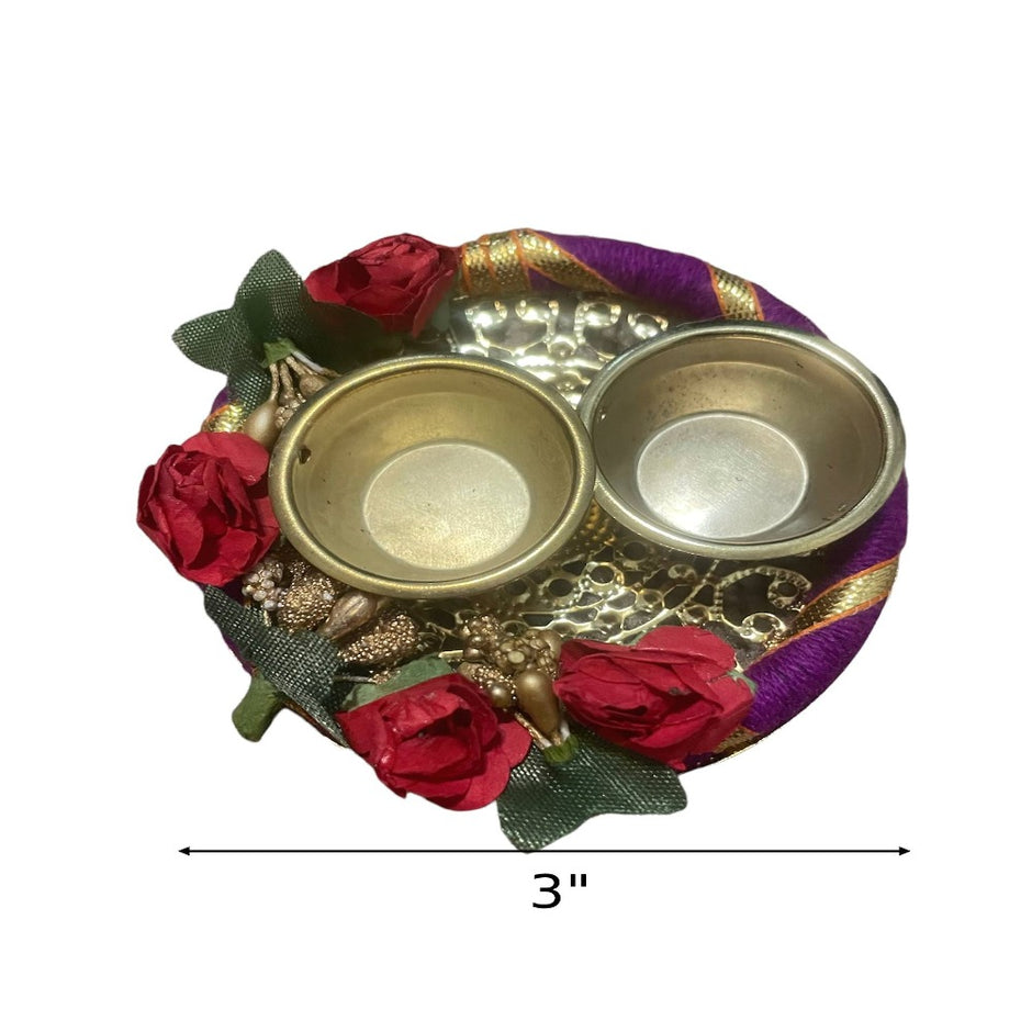 Rakhi Thali Decoration Set With Dual Bowls / Ruchi