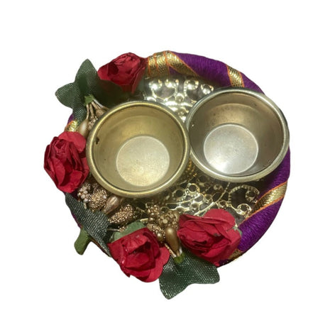 Rakhi Thali Decoration Set With Dual Bowls / Ruchi
