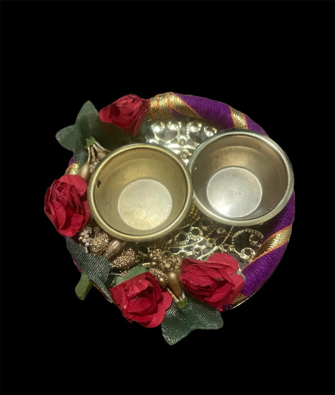 Rakhi Thali Decoration Set With Dual Bowls / Ruchi