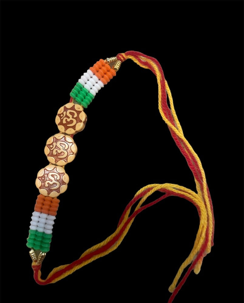 1 Set Of Floral Decorated Silver Finished Raksha Bandhan Thali With Rakhi / Ruchi