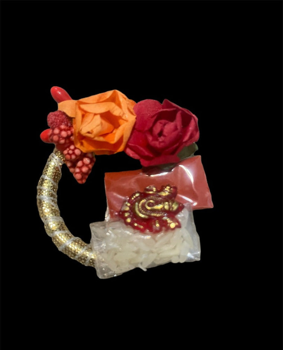 Rakhi Lumba And Thali Set With Chandan Rice / Ruchi 