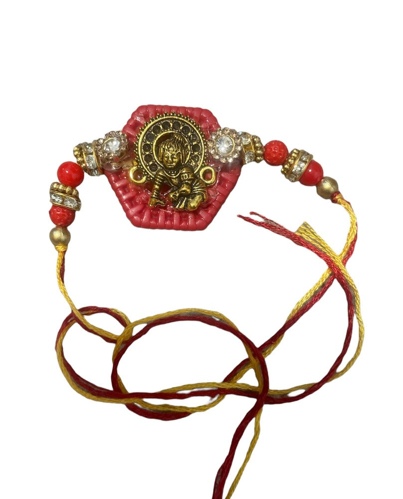 Raksha Bandhan Thali Set With Ganesha Idol And Expressive Rakhi / Ruchi