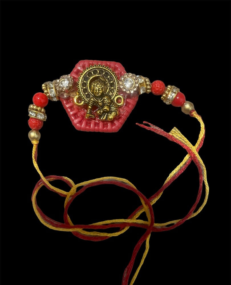 Raksha Bandhan Thali Set With Ganesha Idol And Expressive Rakhi / Ruchi