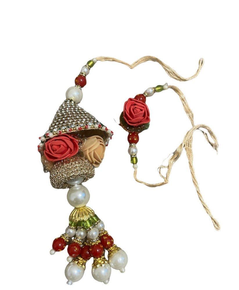Raksha Bandhan Celebration Set With Octagonal Thali, Adorned Rakhi And Lumba / Ruchi
