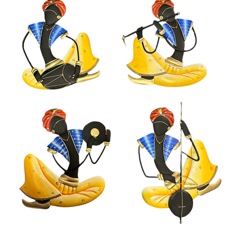 4 PCS Musicians Metal Statues / Ruchi