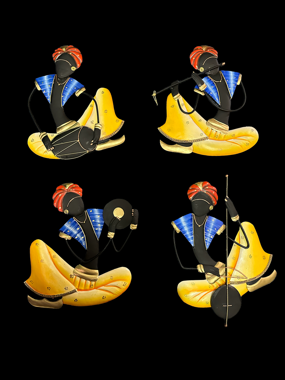 4 PCS Musicians Metal Statues / Ruchi