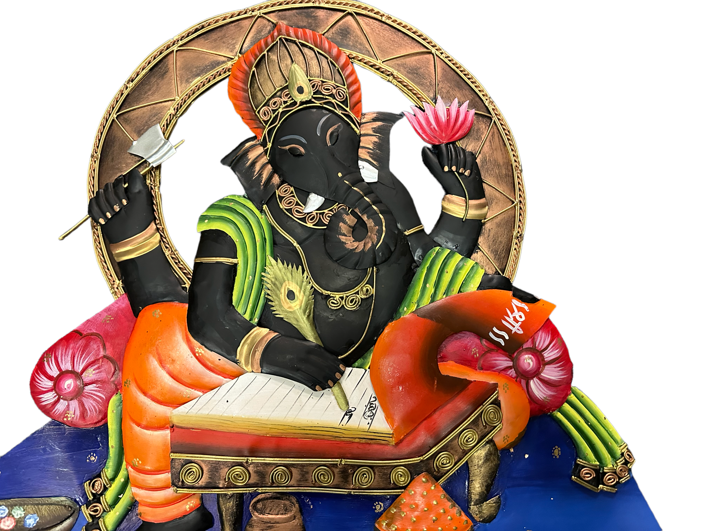 Handcrafted Lord Ganesha Metal Wall Hanging / Ruchi