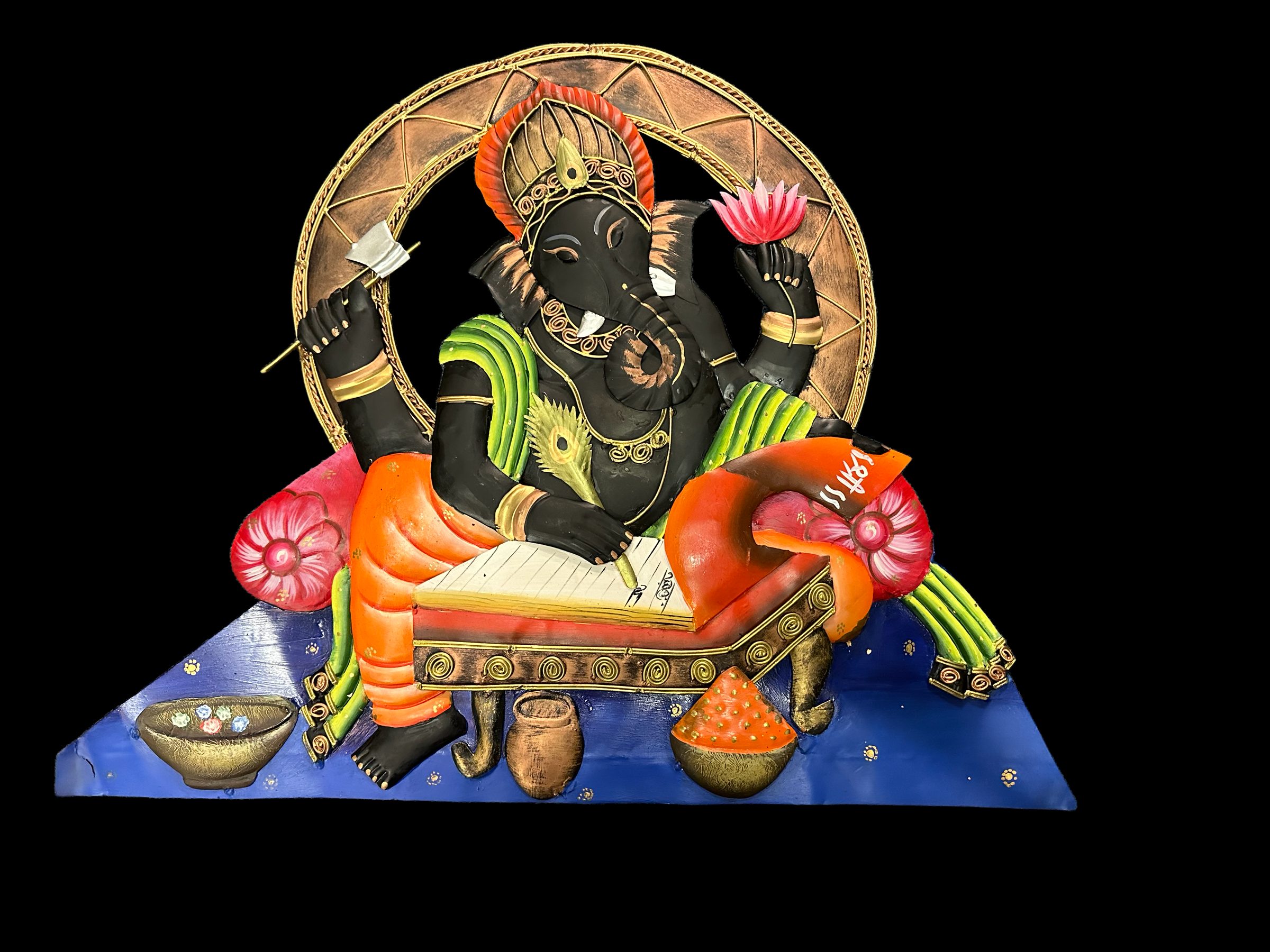 Handcrafted Lord Ganesha Metal Wall Hanging / Ruchi