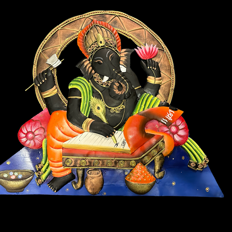 Handcrafted Lord Ganesha Metal Wall Hanging / Ruchi