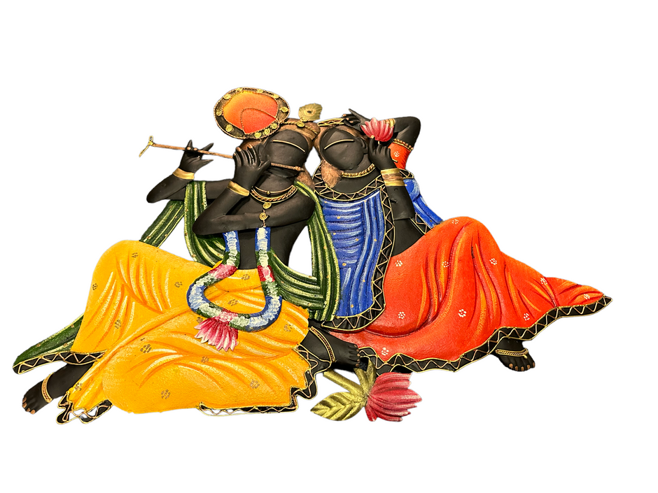 Metal Wall Decor Of Radha Krishna / Ruchi