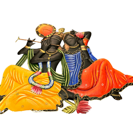 Metal Wall Decor Of Radha Krishna / Ruchi