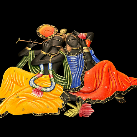 Metal Wall Decor Of Radha Krishna / Ruchi