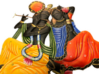 Metal Wall Decor Of Radha Krishna / Ruchi