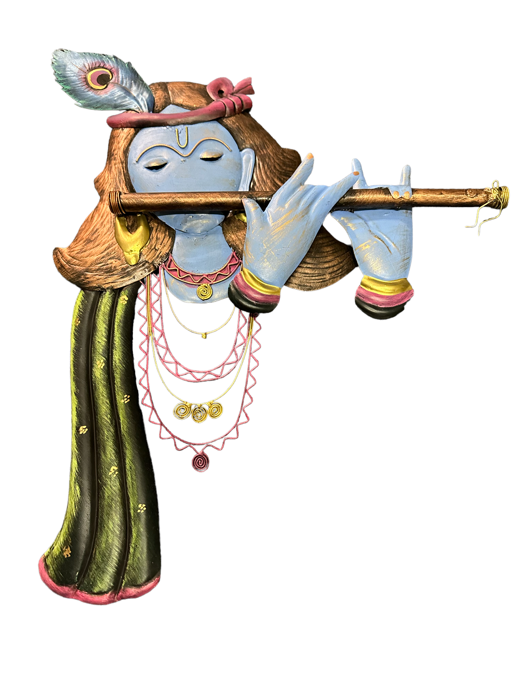 Metal Wall Hanging Decor Of Lord Krishna / Ruchi