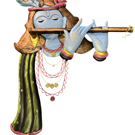 Metal Wall Hanging Decor Of Lord Krishna / Ruchi