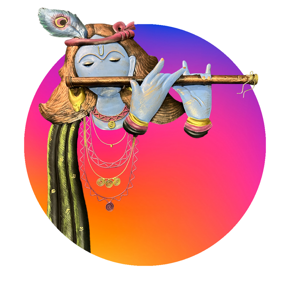 Metal Wall Hanging Decor Of Lord Krishna / Ruchi